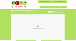 Desktop Screenshot of eceeproductions.com